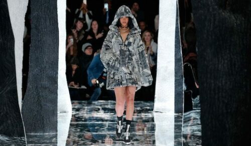 NEW YORK, NY - FEBRUARY 12:  Rihanna walks the runway at the FENTY PUMA by Rihanna AW16 Collection during Fall 2016 New York Fashion Week at 23 Wall Street on February 12, 2016 in New York City.  (Photo by JP Yim/Getty Images for FENTY PUMA)