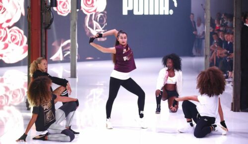 A model walks the runway at the Puma fashion show during the Bread & Butter by Zalando at arena Berlin on September 2, 2016 in Berlin, Germany.