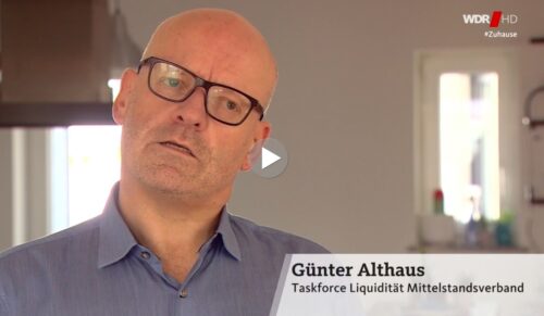 Günter Althaus spricht im WDR über die Taskforce. (Screenshot: WDR)