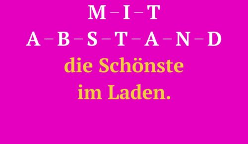 Motiv aus der Kampagne „#mit Abstand“ des BTE. (Foto: BTE)