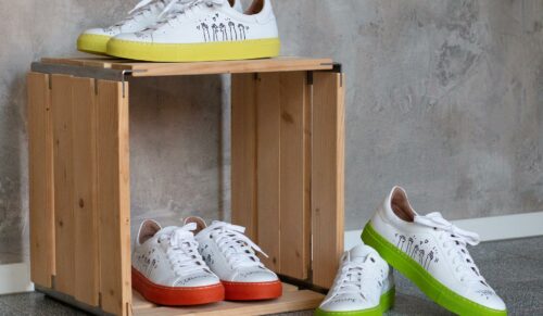 Limitierter Sneaker von Cinque und der Künstlerin Paula Gutmann (Foto: ©Stefanie Schreiber/ youmatter@samoshoes.com)