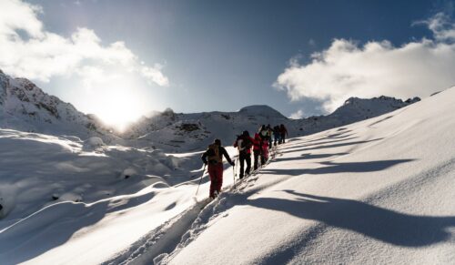 Haglöfs und das Sporthaus Schuster luden 20 Endverbraucher zum Skitouren-Event ein. (Foto: Haglöfs)