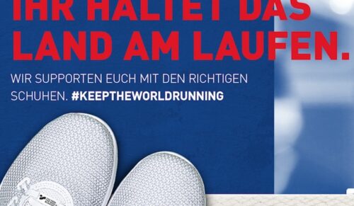 Intersport verschenkt Schuhe als Zeichen der Dankbarkeit und Unterstützung. (Grafik: Intersport)