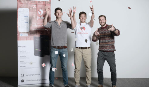 Gregor Wallner, Lukas Binder und Kevin Bachmann von Jingle. (Foto: Umdasch/Jingle GmbH)