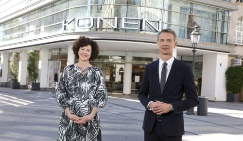Dr. Gabriele Castegnaro, geschäftsführende Gesellschafterin von Konen und Holger Blecker, Breuninger CEO. (Foto: Breuninger)