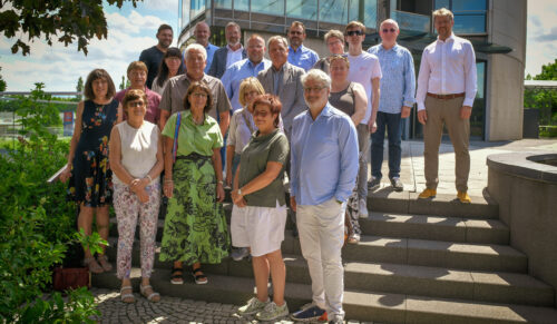 Gruppenbild in Zeulenroda: Die Teilnehmerinnen und Teilnehmer hatten eine anregende Tagung in der Bauerfeind-Zentrale. (Foto: Bauerfeind)
