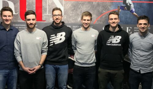 (v. l. n. r.) Moritz Schweer, Fabian Riedmüller, Jan Riechel, Timo Josten, Martin Wilke und Felix Luyven (Foto: New Balance)