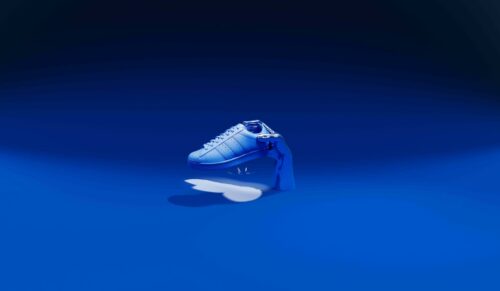 Ein futuristischer Adidas Originals-Schuh steht als Key Visual stellvertretend für die Pop Up-City der Zukunft. (Foto: Adidas)