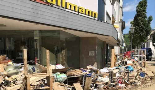 Das Schuhhaus Rollmann ist von der Hochwasser-Katastrophe betroffen. (Foto: SABU)