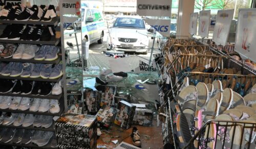 Unfall im Schuhgeschäft in Oldenburg. (Foto: Polizei)