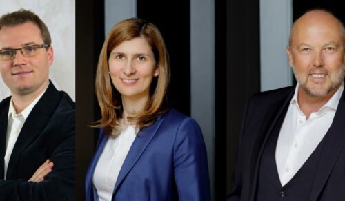 (v.l.n.r.): Dr. Björn Brandt (Geschäftsführer Brandt Software Gruppe), Valeska Benner (Gründerin und Geschäftsführerin Sportmarken24), Joachim Kiegele (Gründer Sportmarken24) (Foto: Sportmarken24)