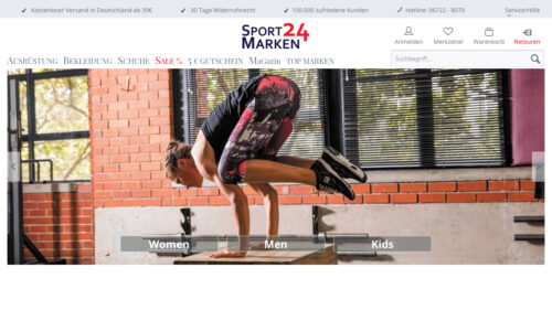 Online-Shop von Sportmarken24 (Foto: Sportmarken24)