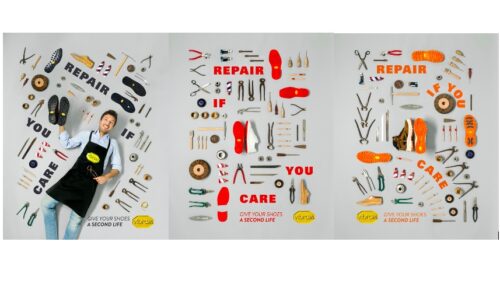 Vibram bewirbt seine Kampagne mit bunten Postern. (Foto: Vibram)