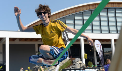 Freigelände West: Slacklining