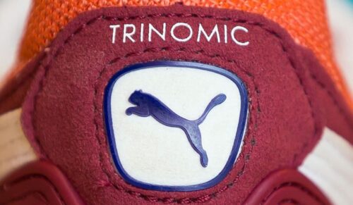 Puma SE / Am heutigen Freitag (7.11.2014) gibt die PUMA SE ihre Geschaeftszahlen für das 3. Quartal des Geschaeftsjahres 2014 bekannt. Aus diesem Anlass hat PUMA neues Fotomaterial veroeffentlicht, welches wir in diesem Special für Sie zusammengestellt haben; Logo vom orange, weinrot, weissen Trinomic Schuh von PumaFoto: © RALF ROEDEL / PumaVeroeffentlichung nur nach vorheriger Vereinbarung!