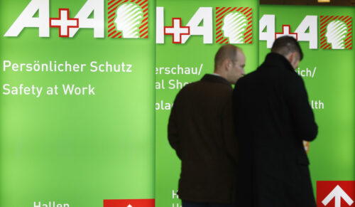 Duesseldorf, DEU. 05.11.2013. A+A 2013 vom 05. bis 08. November in Duesseldorf . Im Rahmen der A+A in Duesseldorf, der international fuehrenden Fachmesse mit Kongress fuer Persoenlichen Schutz, betriebliche Sicherheit und Gesundheit bei der Arbeit, zeigen die 1.601 Aussteller aus 55 Nationen in den Hallen 3 bis 7 und 9 + 10 neueste Trends, Produkte und Services fuer den individuellen und kollektiven Schutz sowie die betriebliche Gesundheitsfoerderung. Aktuelle Presseinformationen und Pressefotos online: http://www.AplusA.de/presse. | A+A 2013 - International Trade Fair with Congress for Safety, Security and Health at Work (05 – 08 November), Duesseldorf.At A+A 2013, International Trade Fair for Safety, Security and Health at Work with Congress, over 1,601 companies from 55 nations in the Halls 3 – 7 and 9 + 10 showcase the latest trends, products and services on the topics of personal safety and corporate security. Latest press information and press pictures online: http://www.AplusA-online.com/press. Foto: Constanze Tillmann, Exploitation right Messe Duesseldorf, M e s s e p l a t z, D-40474 D u e s s e l d o r f, www.messe-duesseldorf.de; eine h o n o r a r f r e i e  Nutzung des Bildes ist nur fuer journalistische Berichterstattung, bei vollstaendiger Namensnennung des Urhebers gem. Par. 13 UrhG (Foto: Messe Duesseldorf / ctillmann) und Beleg moeglich; Verwendung ausserhalb journalistischer Zwecke nur nach schriftlicher Vereinbarung mit dem Urheber; soweit nicht ausdruecklich vermerkt werden keine Persoenlichkeits-, Eigentums-, Kunst- oder Markenrechte eingeraeumt. Die Einholung dieser Rechte obliegt dem Nutzer; Jede Weitergabe des Bildes an Dritte ohne  Genehmigung ist untersagt | Any usage and publication only for editorial use, commercial use and advertising only after agreement; unless otherwise stated: no Model release, property release or other third party rights available; royalty free only with mandatory credit: photo by Messe Duesseldorf]