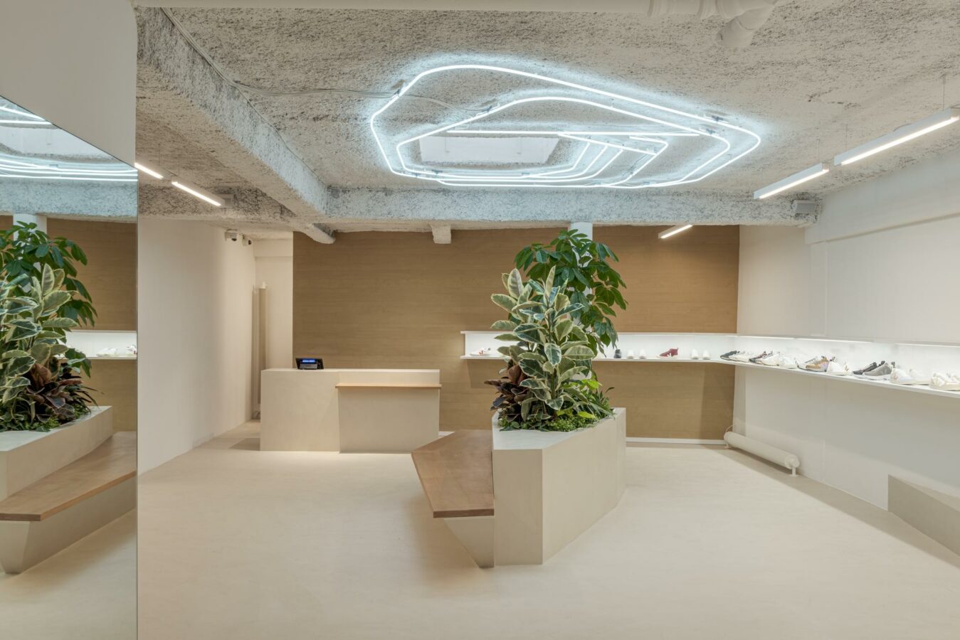 Der neue Veja-Store in Paris-Montmartre basiert auf minimalistischer Architektur und nachhaltigen Materialien. (Foto: Nodal+Antoine Huot)