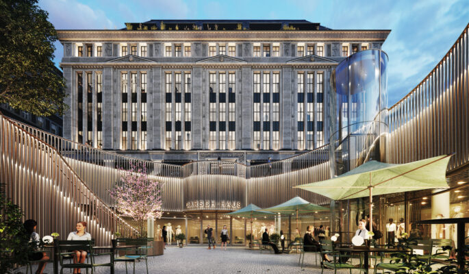 So soll das neue Carsch-Haus im Herzen Düsseldorfs aussehen (Foto: Signa Real Estate)
