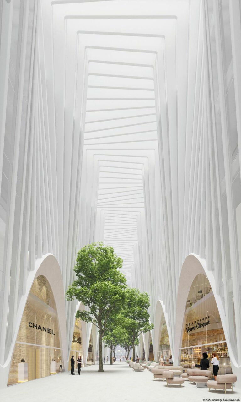 Im Calatrava-Boulevard sollen Luxusmodekonzerne in Düsseldorf ein Zuhause finden. (Foto: Centrum Gruppe/Santiago Calatrava)