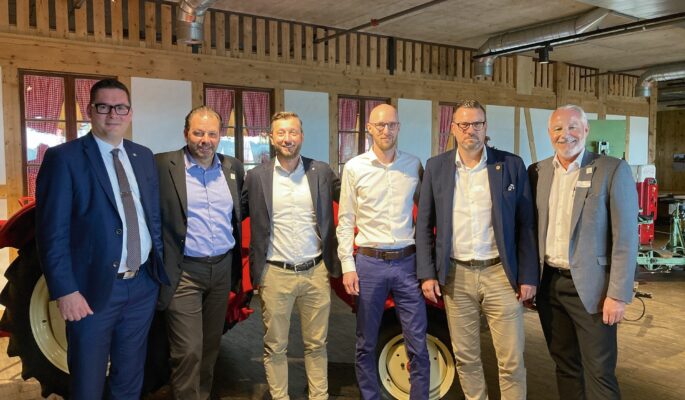 Der Schuhschweiz-Vorstand: David Zuberbühler, Lukas Kindlimann, Claude Bucher, Nicolas Siegenthaler, Hansjörg Egli und Andy Oechslin. (Foto: Redaktion)