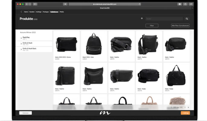 B2B-Shop-Ansicht von Meier Lederwaren (Foto: Meier Lederwaren)